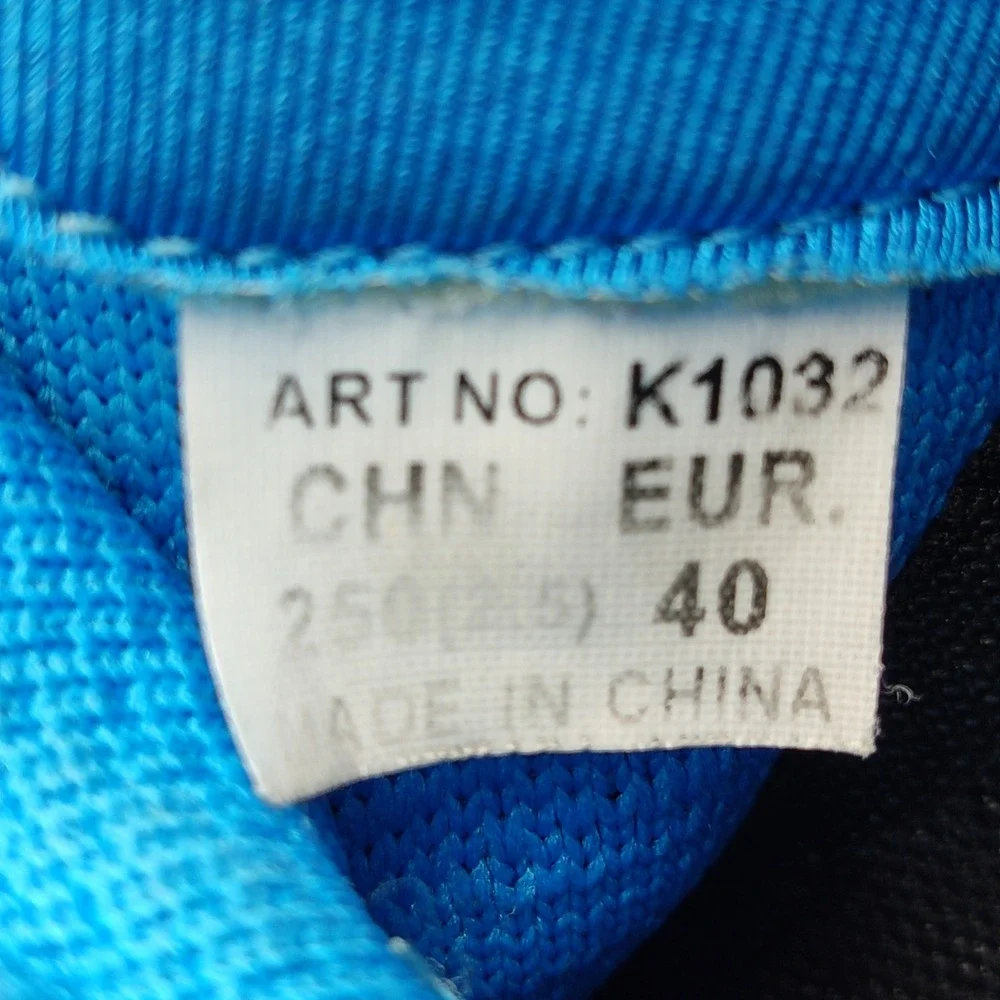 Unbranded Sneakers Womens Size 40 Blue Knit Walking Shoes K1032 Low Top Athletic